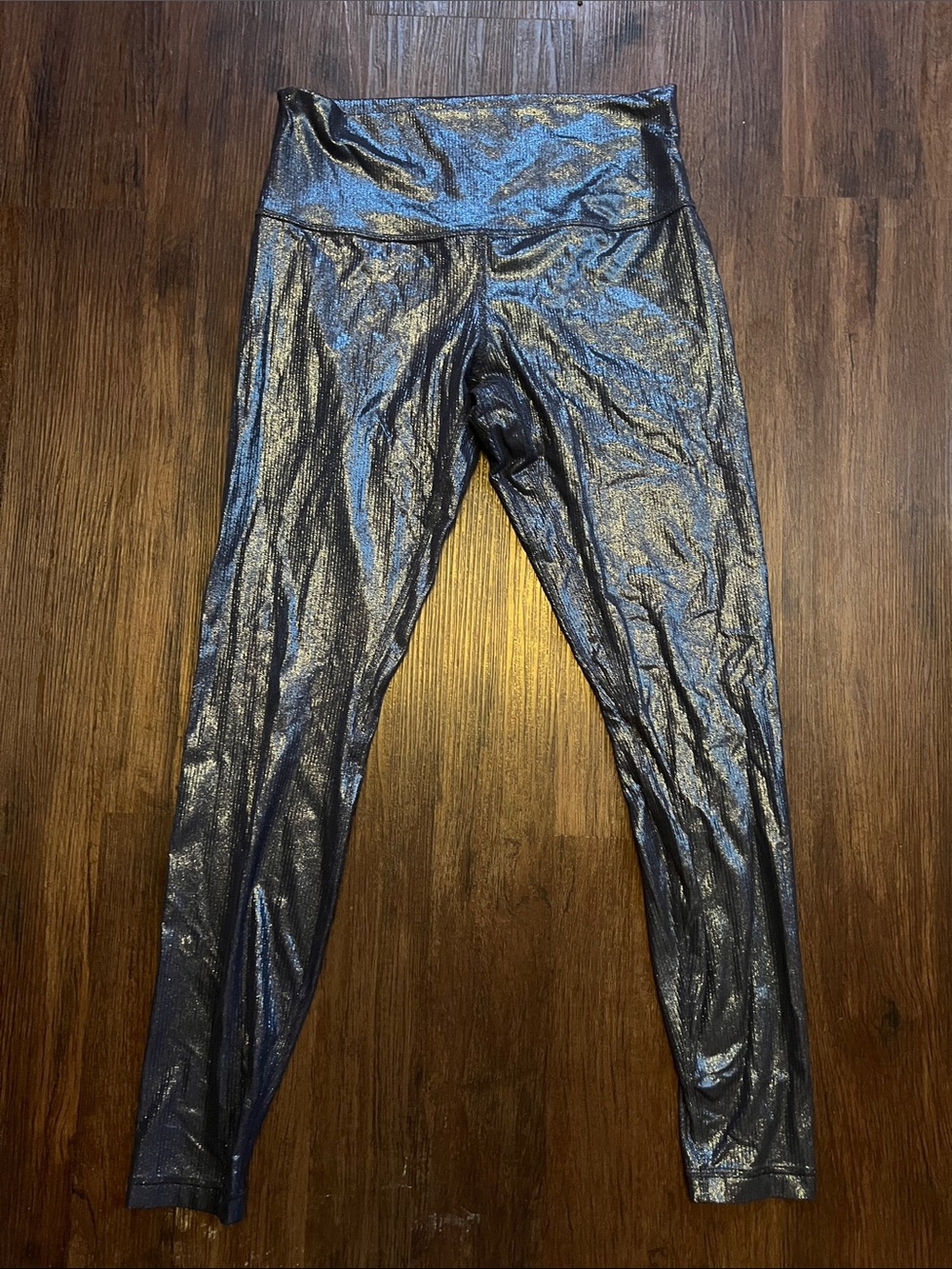 lululemon athletica Metallic Black High-Rise Leggings